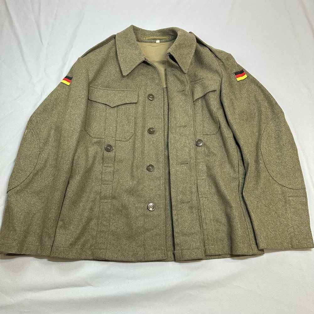Vintage German Bundeswehr Jacket Mens S Green Wool Field Wagner Co Military 60s